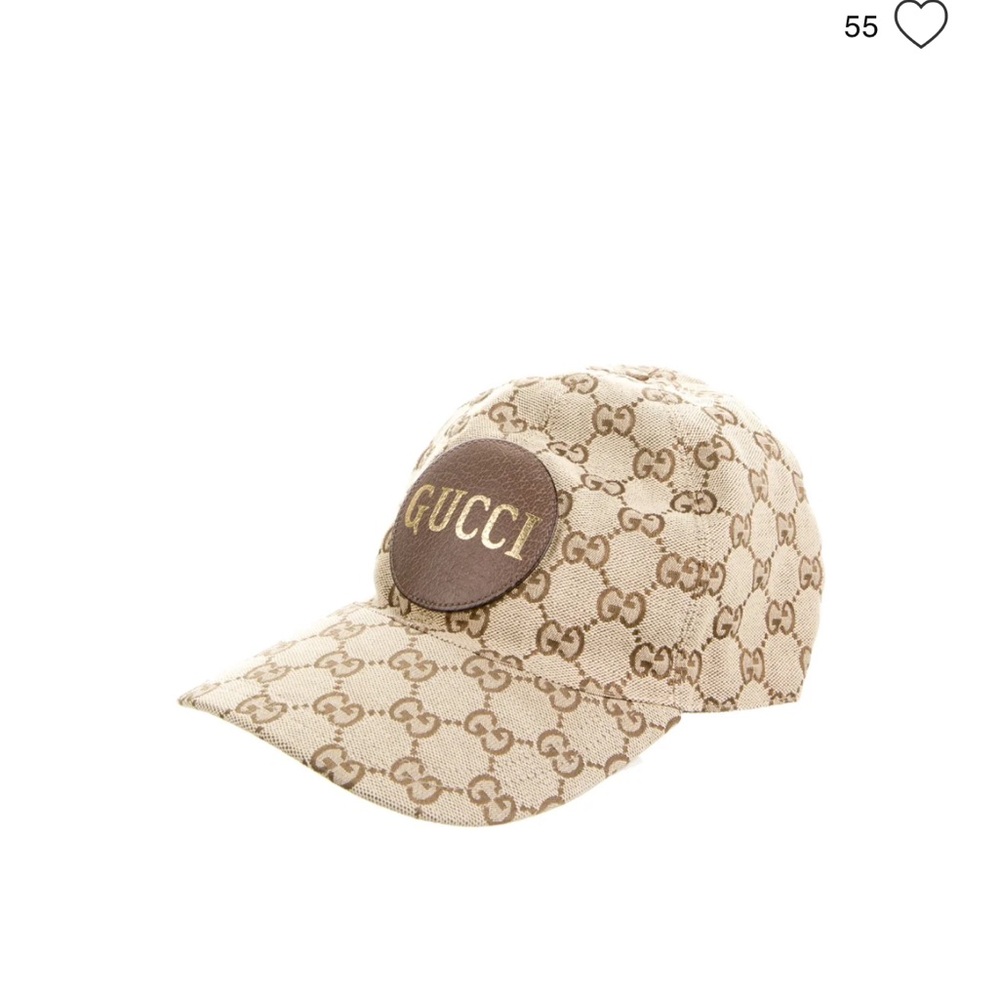 Gucci Beige Monogram Baseball Cap